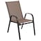 Flash Furniture 4PK Brown Outdoor Stack Chair w/ Flex Material 4-JJ-303C-B-GG - alternate 8